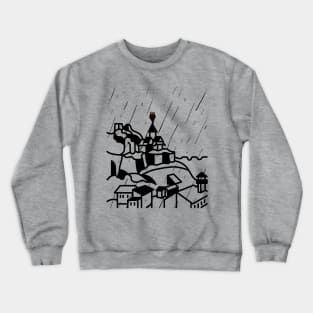 Owl city in the midnight rain Crewneck Sweatshirt